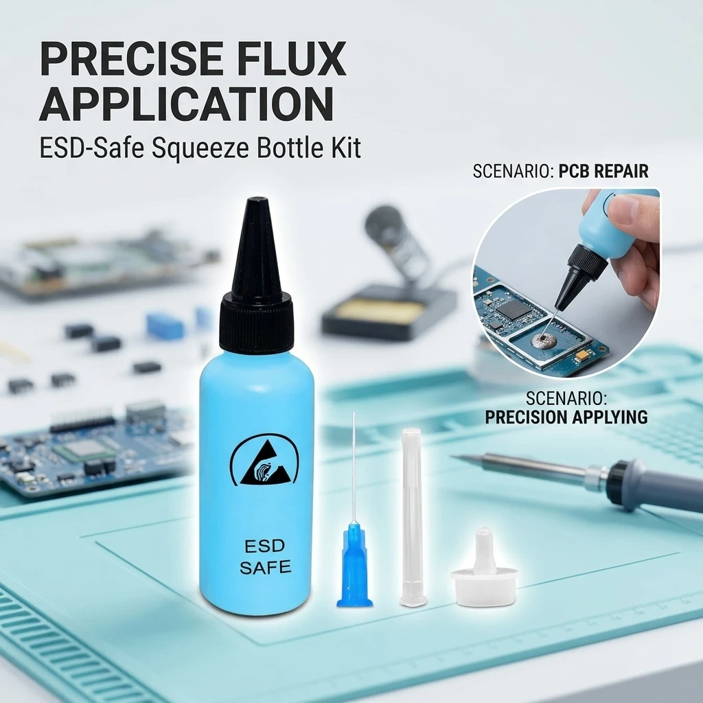 100ml Anti-Static Plastic Solvent Bottle for Lubricating Oil Hydrolyzed Glue Rosin Adhesive Maintenance Use