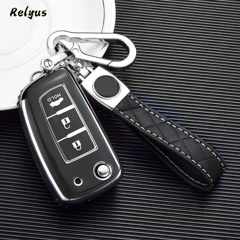 TPU Car Folding Key Cover Case  For Nissan Qashqai J11 X-trail Trail Murano MAXIMA ALTIMA Juke Micra Tiida Pulsar Ceed Cerato