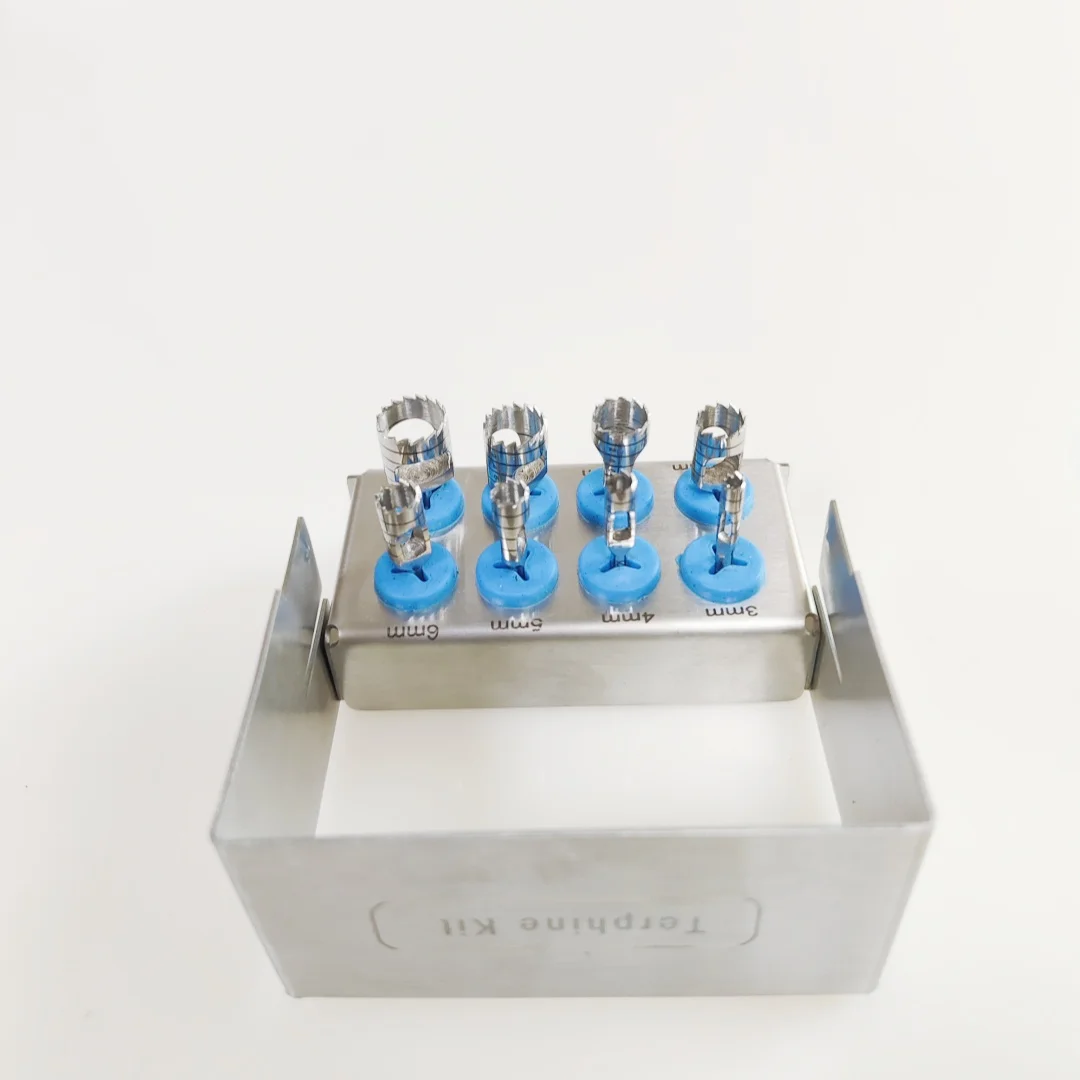

Dental Implant Trephine Burs Drill Set Low Speed Bone Surgery Tissue Punch Instruments