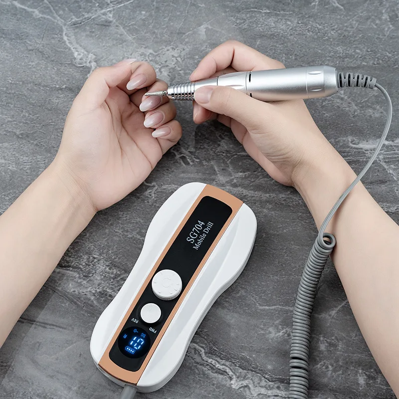 Comodo lucidatore per unghie Lucidatore per unghie ricaricabile intelligente Lucidatore per unghie con scarico professionale transfrontaliero 35000 giri/min