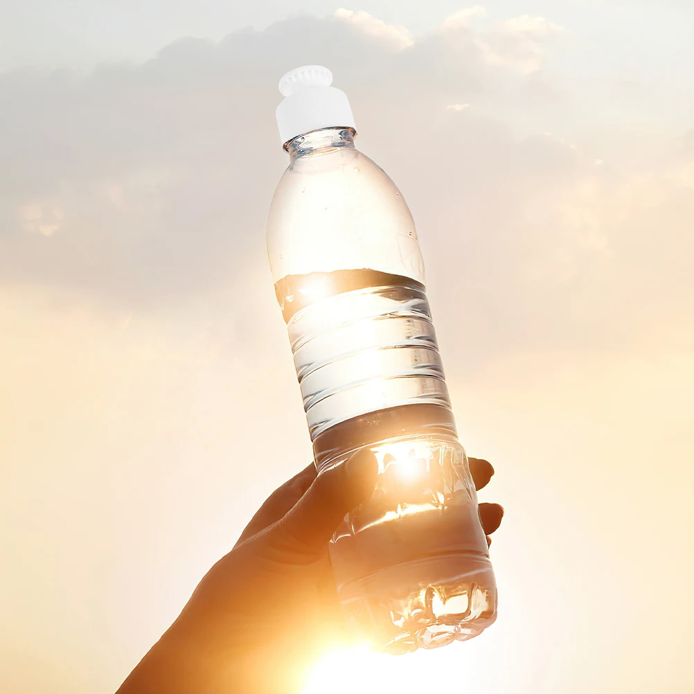 

Reusable Sports Bottle Lid Leak Proof Water Bottles Push Pull Caps Flask PE Material Compact Size Light Weight Easy to Carry