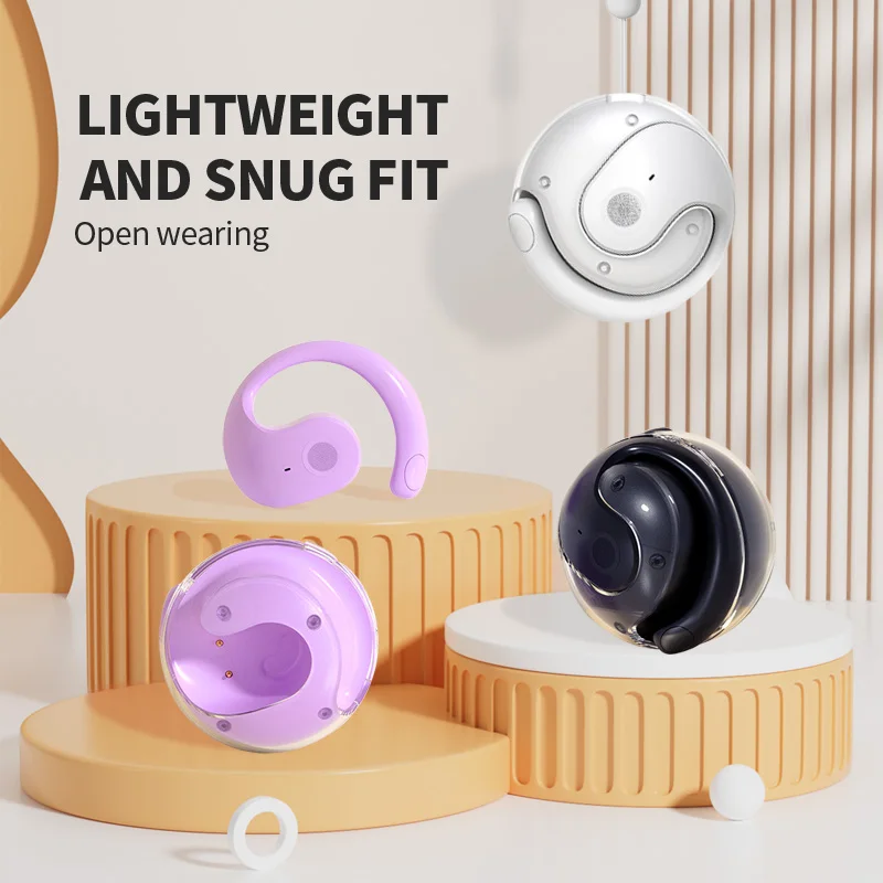 OWS Headphones Bone Conduction Earphone Open Ear Sports Bluetooth Headphones Wireless Earbuds With Noise Cancellation