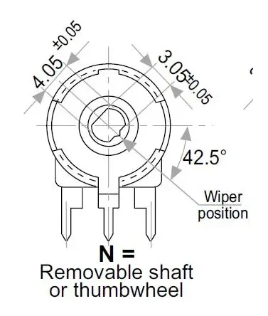 2pcs/lot Imported Spanish PIHER adjustable potentiometer, PT15-220K vertical oval hole