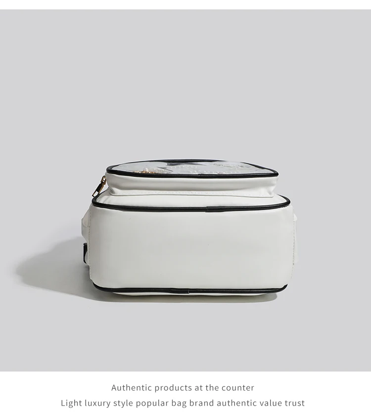 원래 일본 프레피 스타일 2D 애니메이션 인쇄 배낭 귀여운 다목적 큰 지퍼 포켓 학교 가방 핸드백 배낭 여성