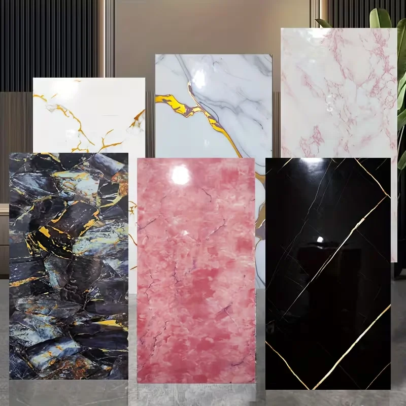 Autocollants de carreaux de marbre auto-adhésifs, imperméables, 30cm x 60cm, autocollants de sol en PVC, autocollants muraux pour salle de bain, décoration de chambre, 20/40 pièces