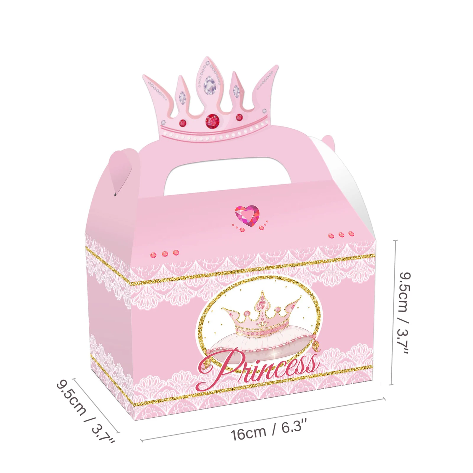 12pcs Little Princess Crown Gift Box Princess Theme Party Candy Snacks Candy Box Birthday Party Gift, Holiday Gift