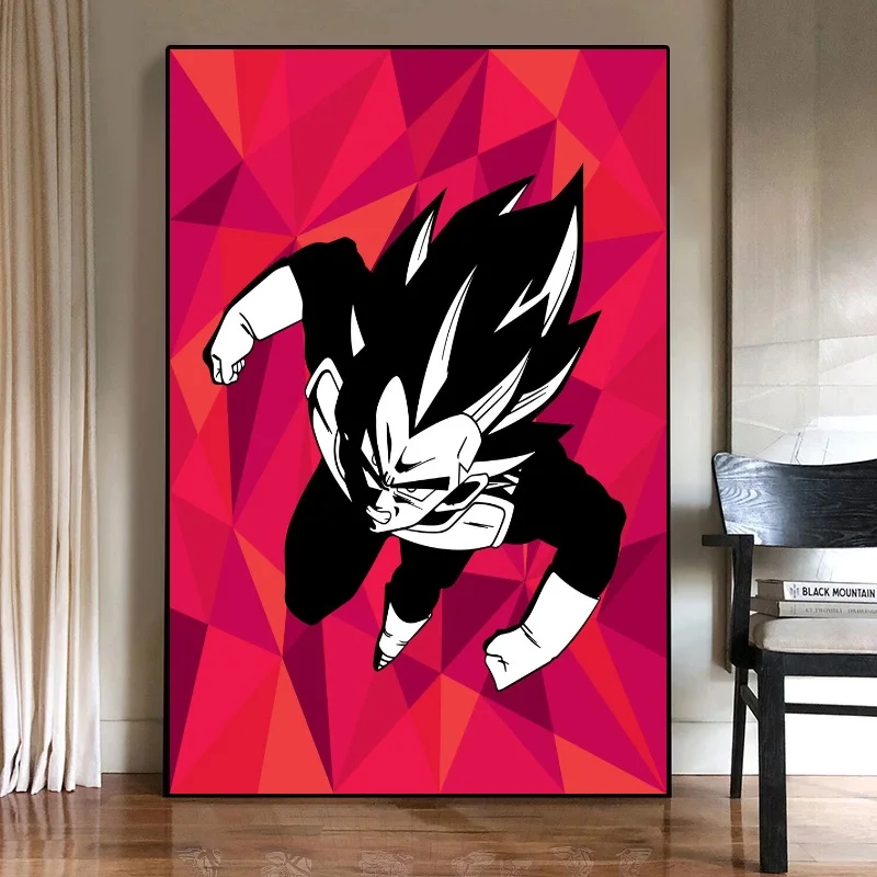 Dragon Ball Peripheral Anime Figures Goku Frieza dekorasi rumah lukisan kanvas koleksi Mural gambar cetak Hadiah karya seni