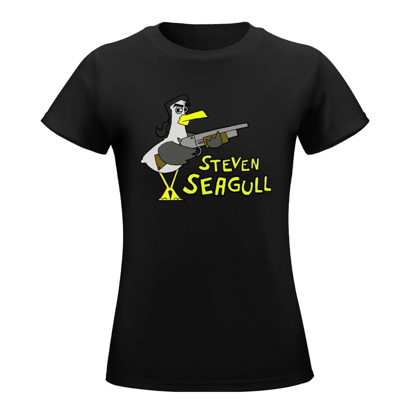 Steven Seagull T-Shirt Female clothing graphics summer tops t-shirts for Women loose fit