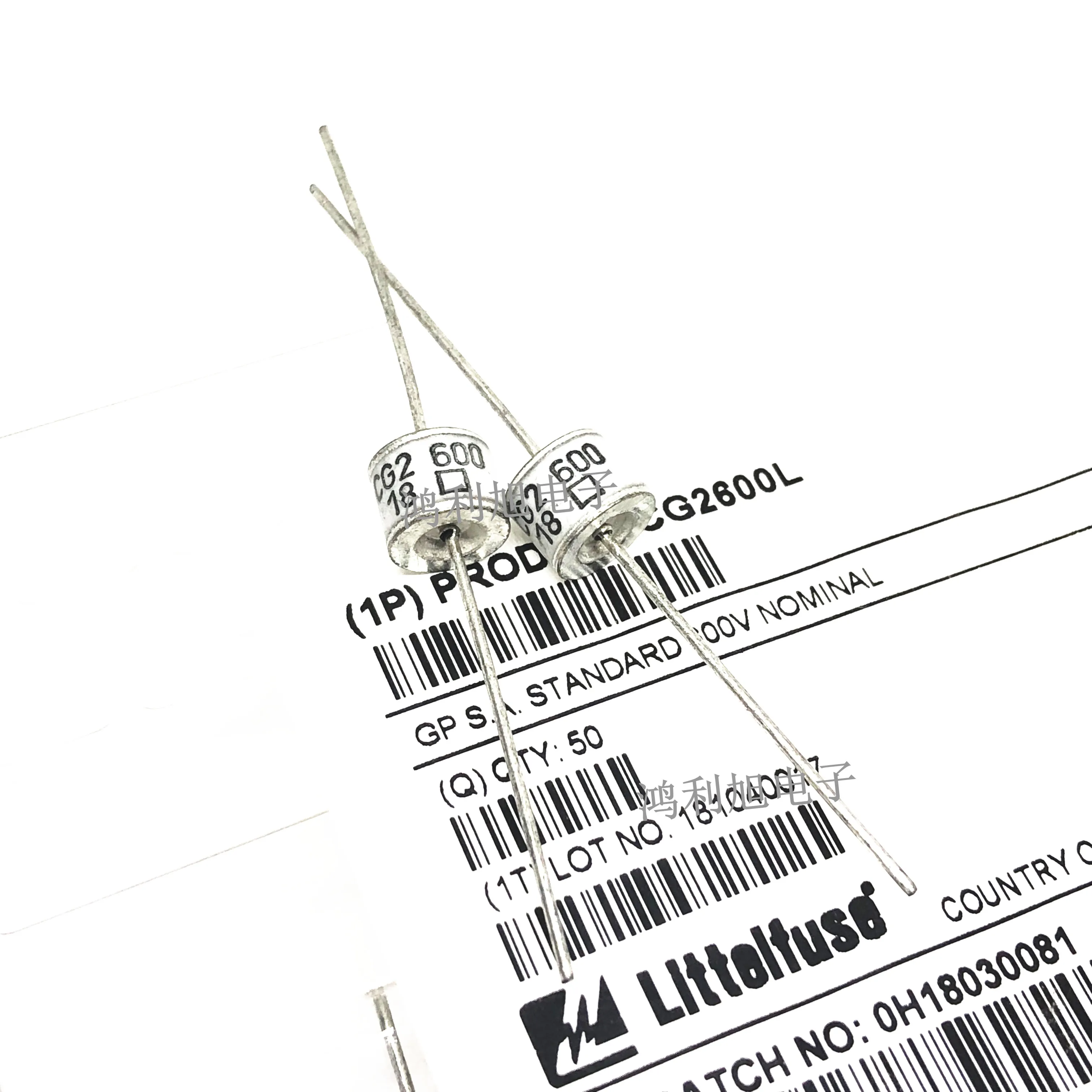 

5 шт./лот CG2600L газовые выпускные трубки 600 В постоянного тока 20 кАДК 20 А переменного тока 1,5 пФ осевое сквозное отверстие