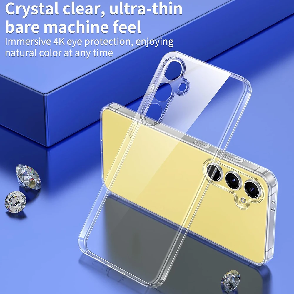 Ultra Thin Silicone Soft Phone Case For Samsung Galaxy S25 Ultra Plus Clear Slim Back Cover S 25 S25Ultra S25+ Transparent Shell