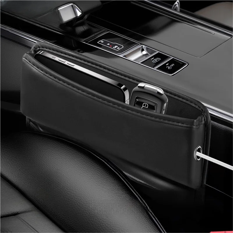 

Органайзер для автомобильного сиденья, консоль из искусственной кожи, боковой карман, ящик для хранения, держатель для карт, наполнитель зазора, универсальные аксессуары для интерьера