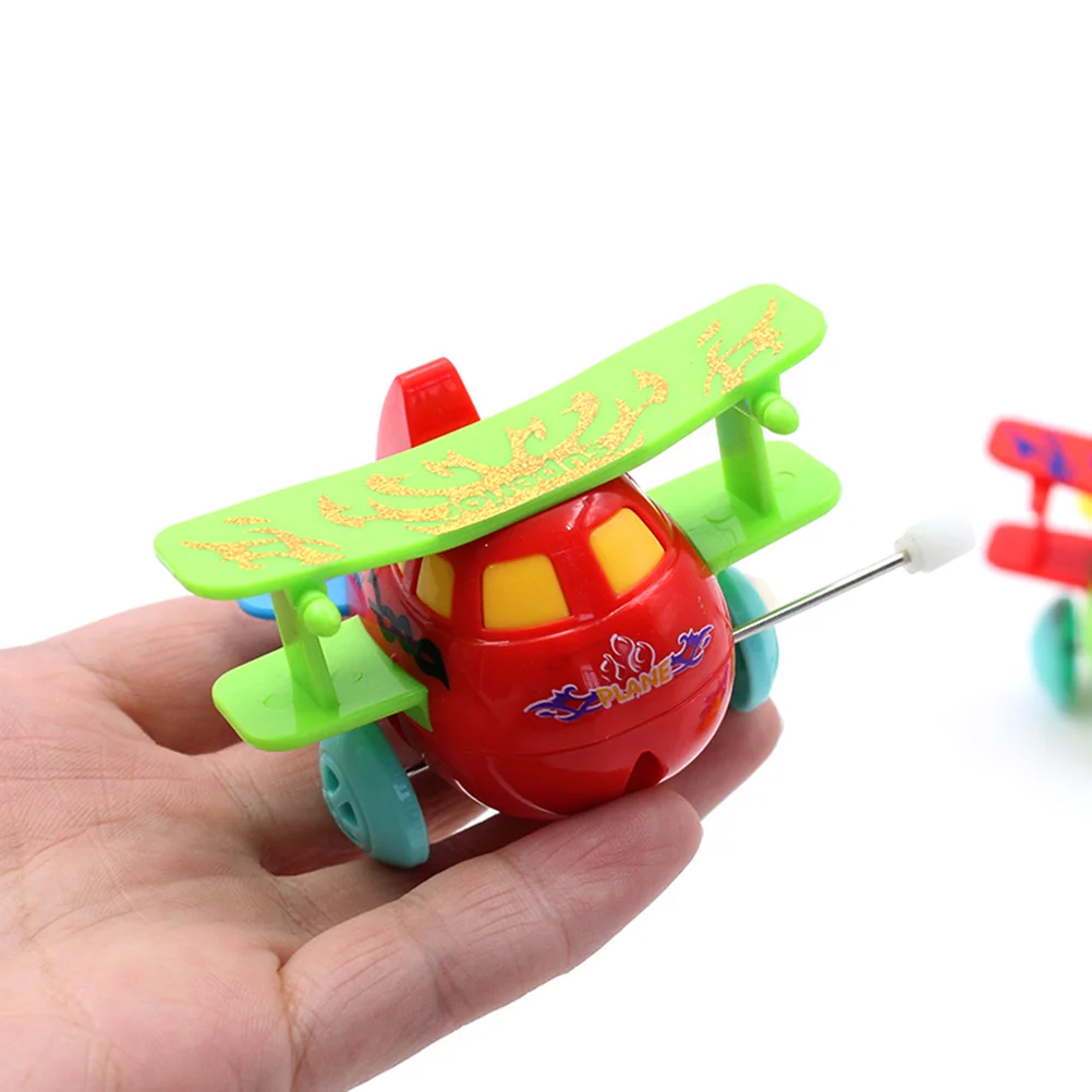 3 Pcs Twerking Toys Wind-up Clock Airplane for Kids Tumbling Cartoon Hand-controlled Flying Ball Rotating