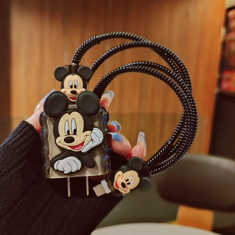 Mickey 20W iPhone Cartoon Anime Peripherie Datenkabel Schutzhülle Ladekabel Anti Bruch Seil Geschenke für Mädchen