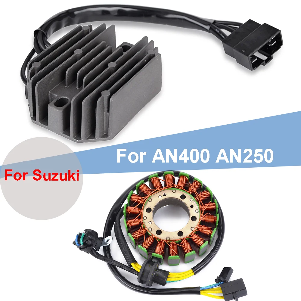 

Для Suzuki AN250 AN400 Burgman 250 400 катушка статора + регулятор напряжения выпрямитель AN Burgman 250 400 1999 2000 2001 2002