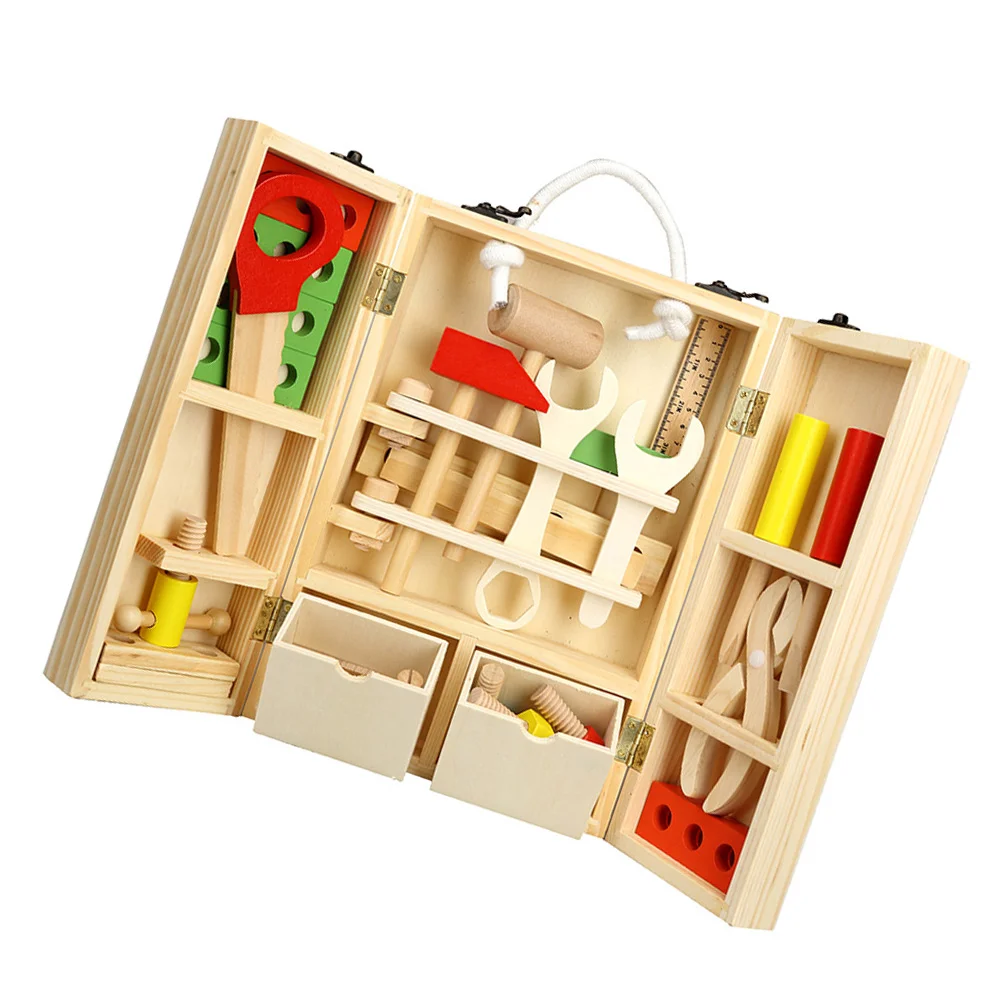 

Simulation Toolbox Boys Repairing Toolkit Toy Wooden Plaything Kids House Early Educational Simulate Funny DIY Toys