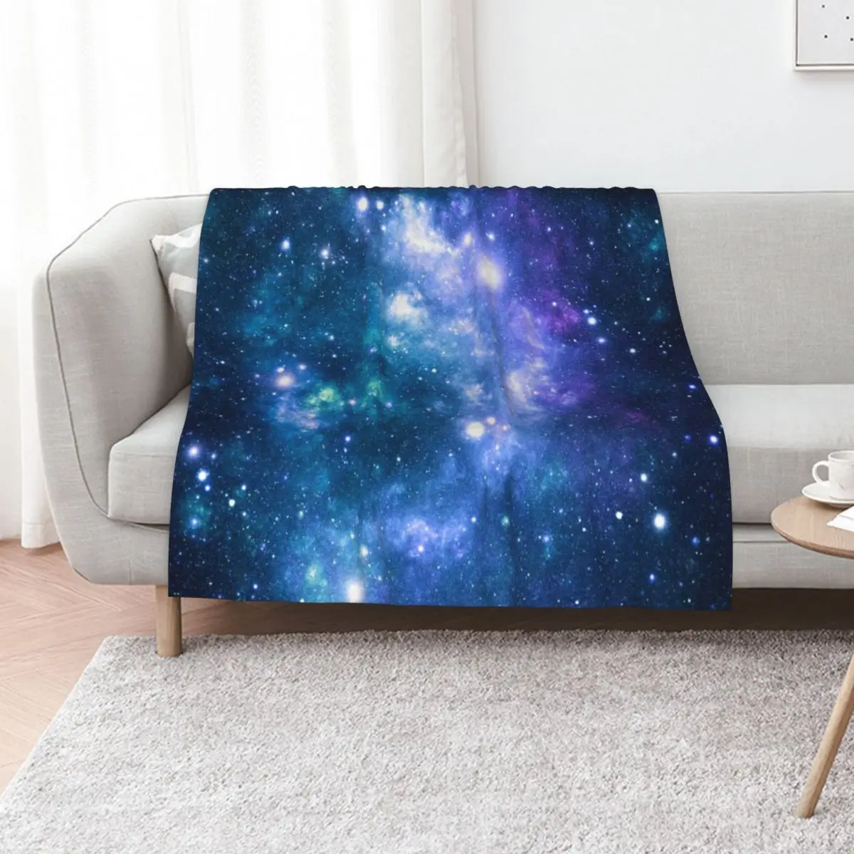 

Turquoise Teal Purple Galaxy Nebula Throw Blanket Kid'S Comforter Large Baby Blankets