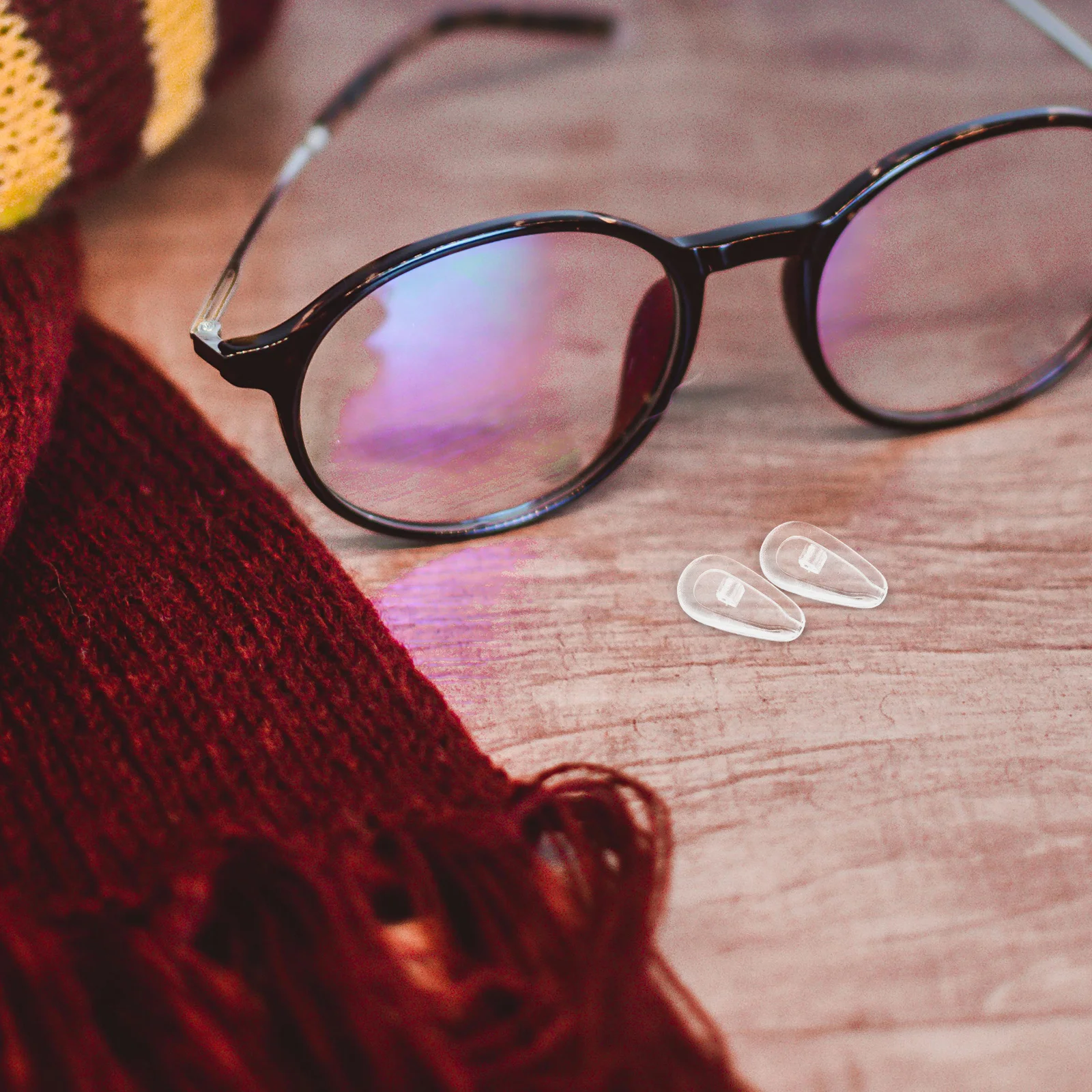 

20Pairs Glasses Nose Pads Transparent Soft Silicone Anti Slip Cushions Universal Replacement Nose Grips for Eyeglasses