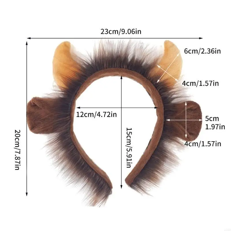 Decori Oggetti scena per bambini Collezione fasce per orecchie animali Fascia per capelli Copricapo Coda