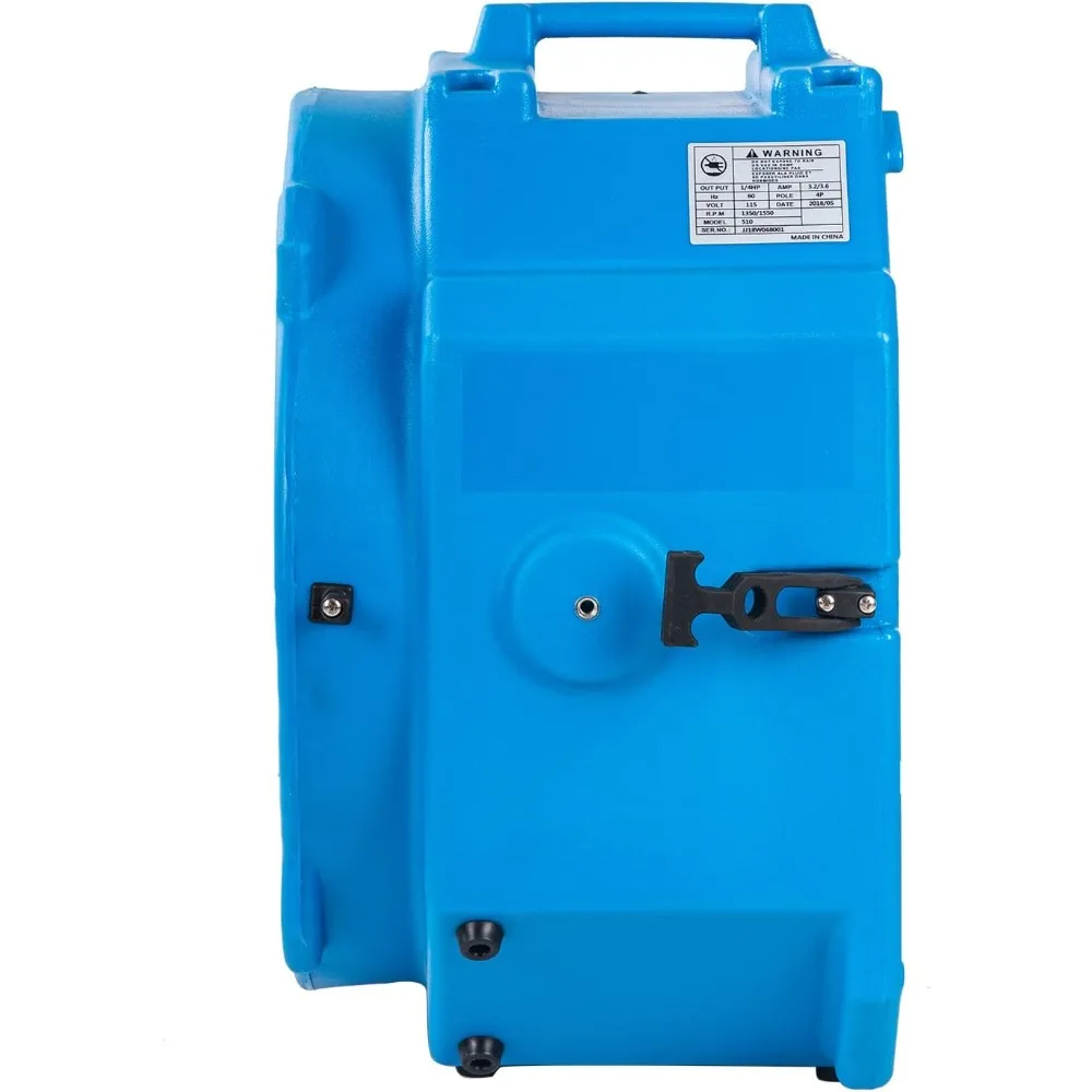 AM25AX 2-Speed 1/4 HP 4000 CFM 18 بوصة منفاخ محرك الهواء بمروحة محورية مع مبيت قالب روتو لاستعادة أضرار المياه