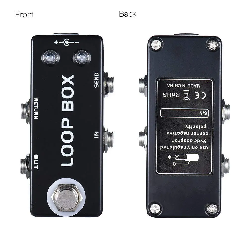 Mosky Mini Pedal de efecto de guitarra Loop Box Switcher Selección de canales True Bypass