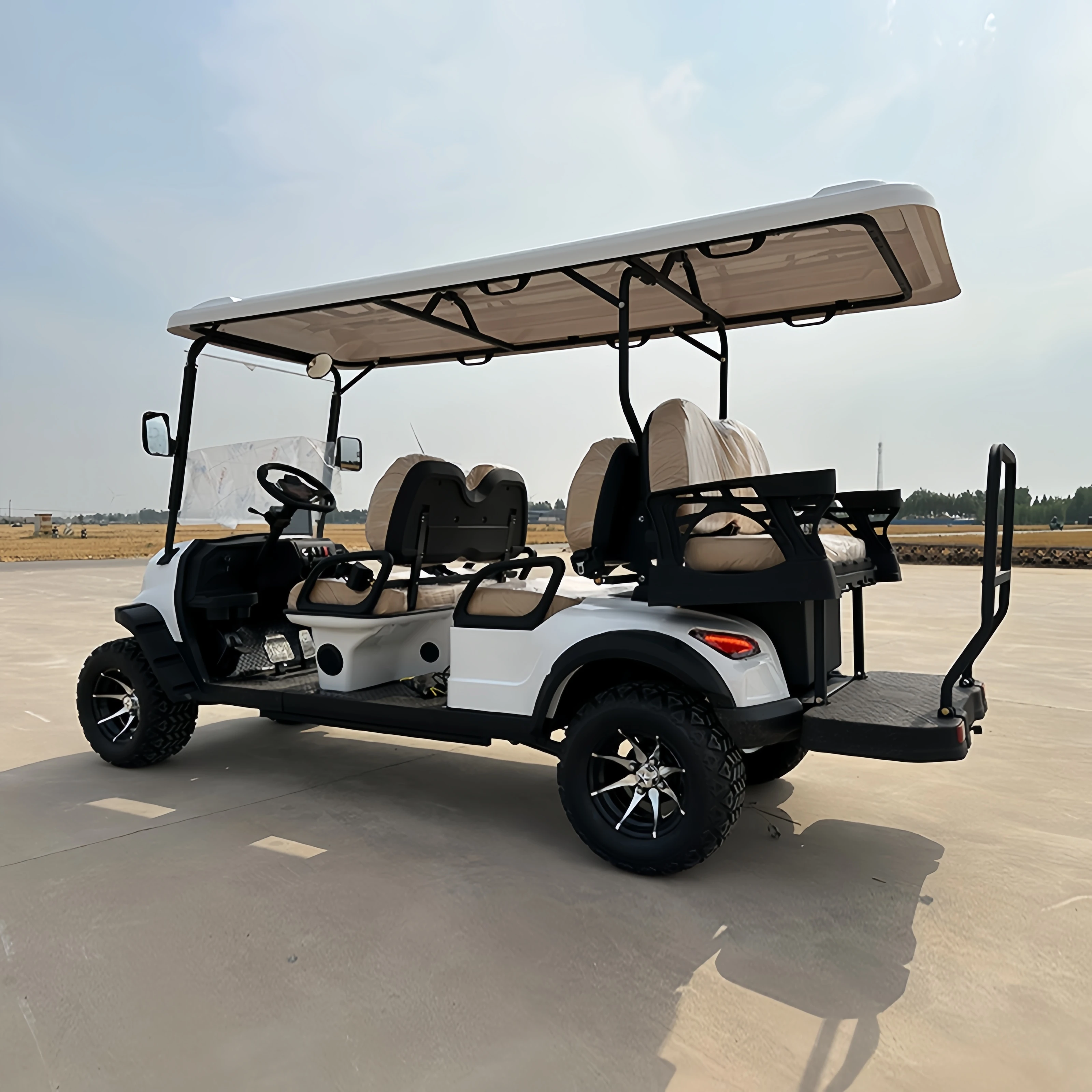 Cheap gasoline golf cart 4 seater battery powered golf car lithium battery family golf cart