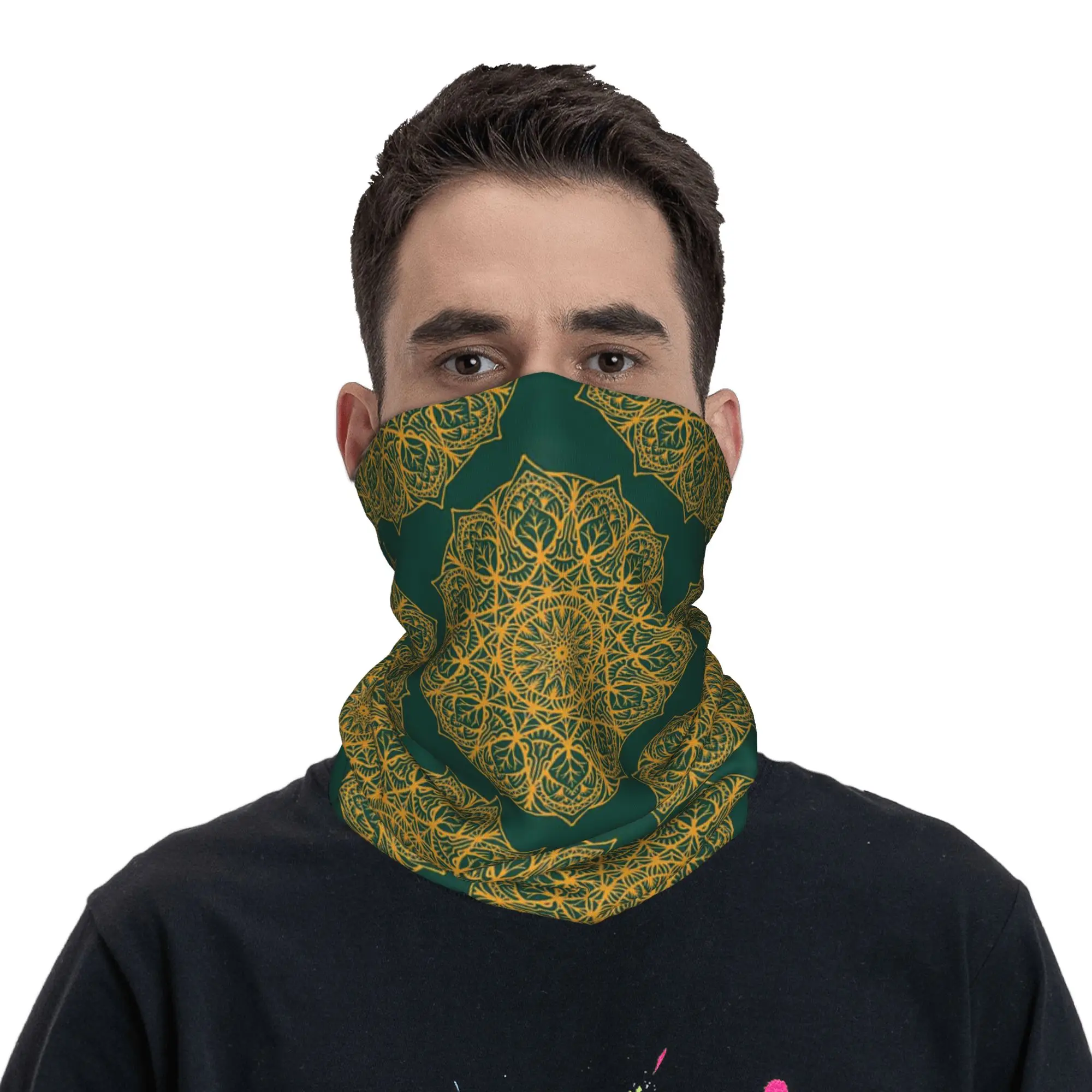 

mandala pattern Bandana Neck Cover Printed Wrap Mask Scarf Headwear Riding for Men Women Adult Winter