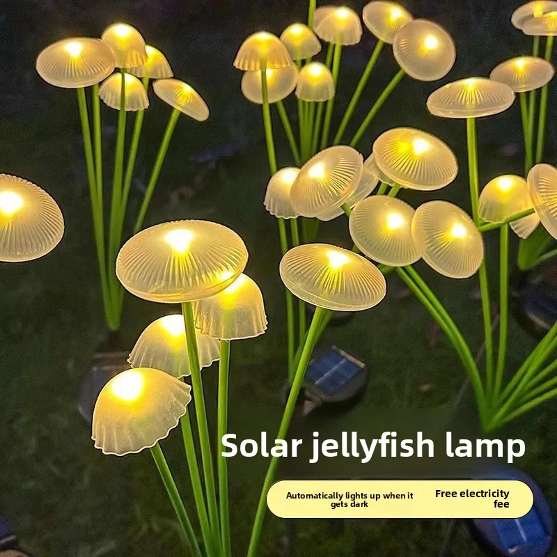 

Solar Mushroom Courtyard Light Hot Selling Jellyfish Decorative Floor Plug in Light Outdoor Atmosphere Light Lawn Light