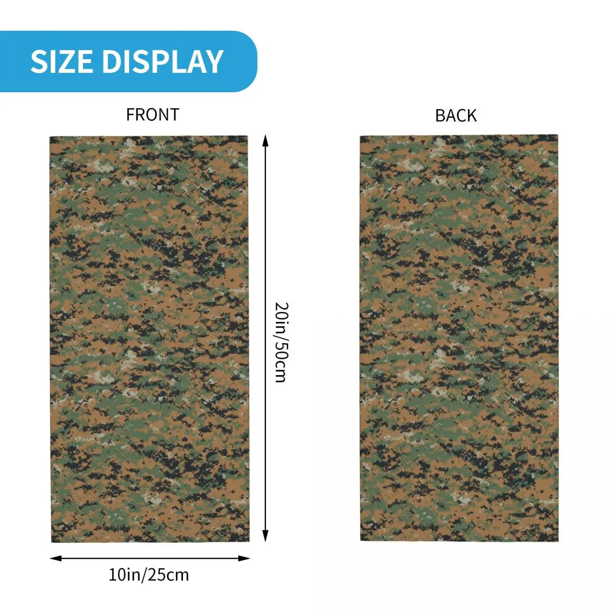 Marpat Woodland Camouflage Bandana Neck Gaiter Printed Army Military Camo Magic Scarf Headwear Hiking Unisex Adult Washable