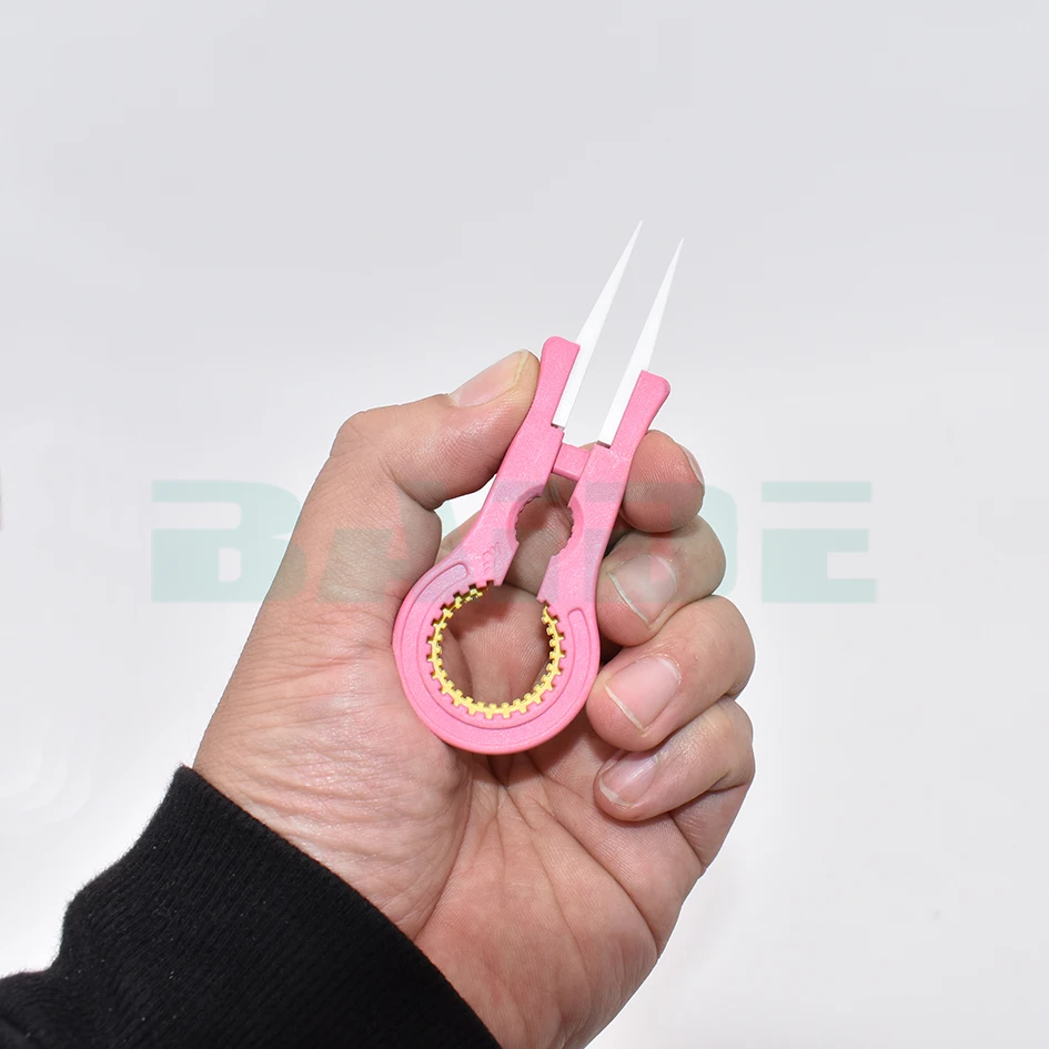 الجملة لفائف الأب Vaper Twizer التفاف لفائف سلك المفك أداة معزول ملاقط السيراميك DIY بها بنفسك RDA RBA TANK 100 قطعة/الوحدة #4