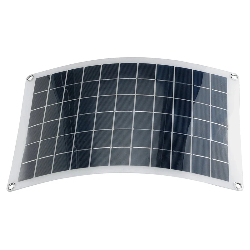 Solar Panel Kit 20W 18VDC Polysilicon Dual USB Semi-Flexible Solar Panel For Mobile Phone Car Battery Solar Charger