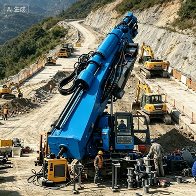 Drilling Splitting All In One Machine Large Hydraulic Splitting  Adjustable Drill Depth Tunnel Foundation Boulder Breaking Tool