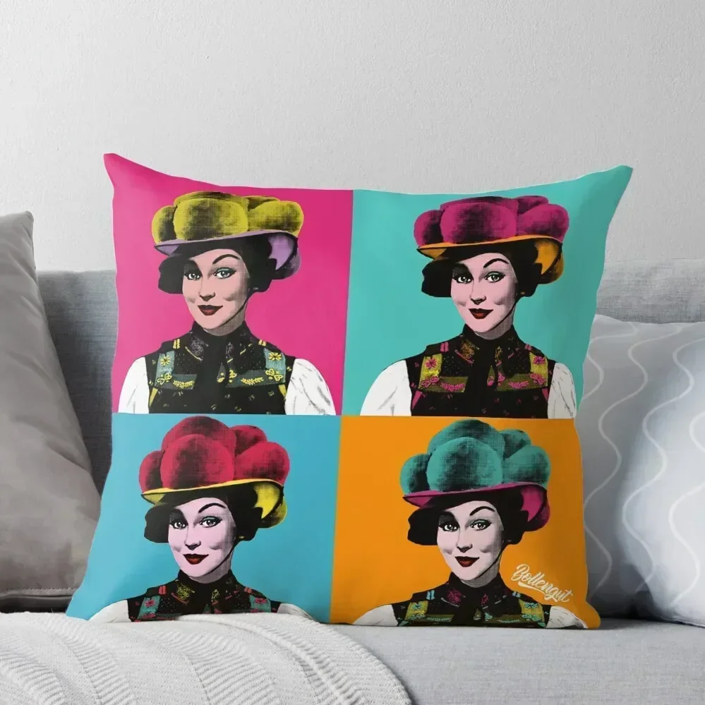 

Schwarzwaldmdel Anna with Bollenhut Pop Art 4er Grid Throw Pillow Anime Christmas Cushion For Home pillow