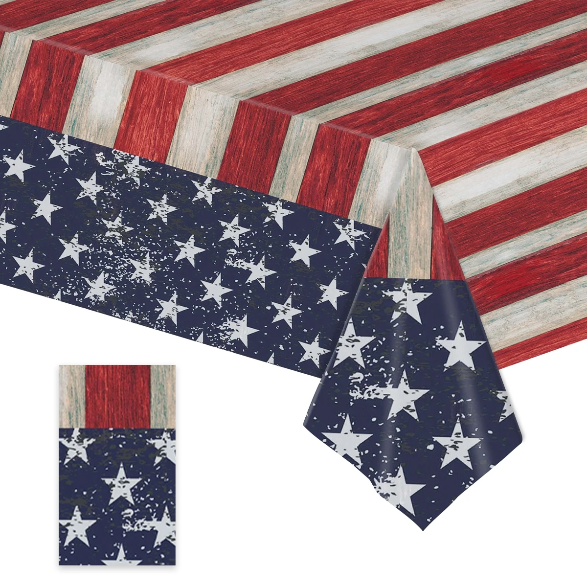 Tovaglia Independence Day 4 luglio copritavolo bandiera americana Patriotic Star rettangolo forniture per feste decorazioni per la tavola
