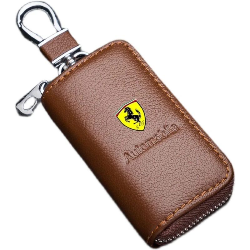Étui pour clé de voiture en cuir haut de gamme, porte-clés pour Ferrari F1 F8 F80 SF90 Stradale SF90Spider 296 GTB 296 GTS 812, accessoires automobiles
