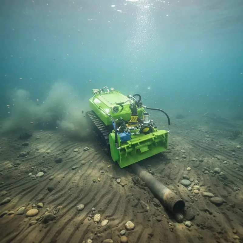 Sediment Removal Dredging Robot Submersible Amphibious Crawler Silt Cleaner for River Lake & Marine Debris