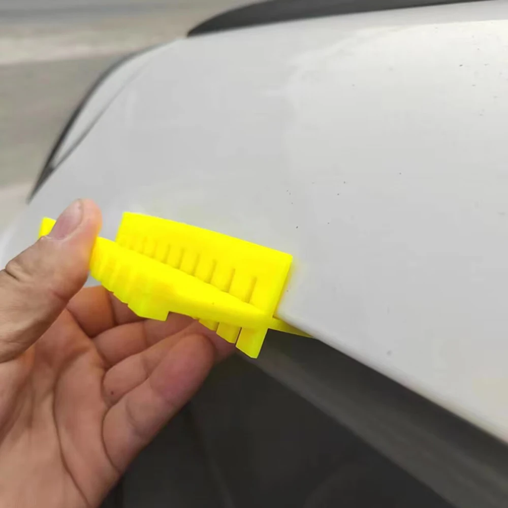 Paintless Dent Repair Right Angle Pull Tabs Yellow Plastic Dent Puller Pads For Corner  Edge Dent Remova