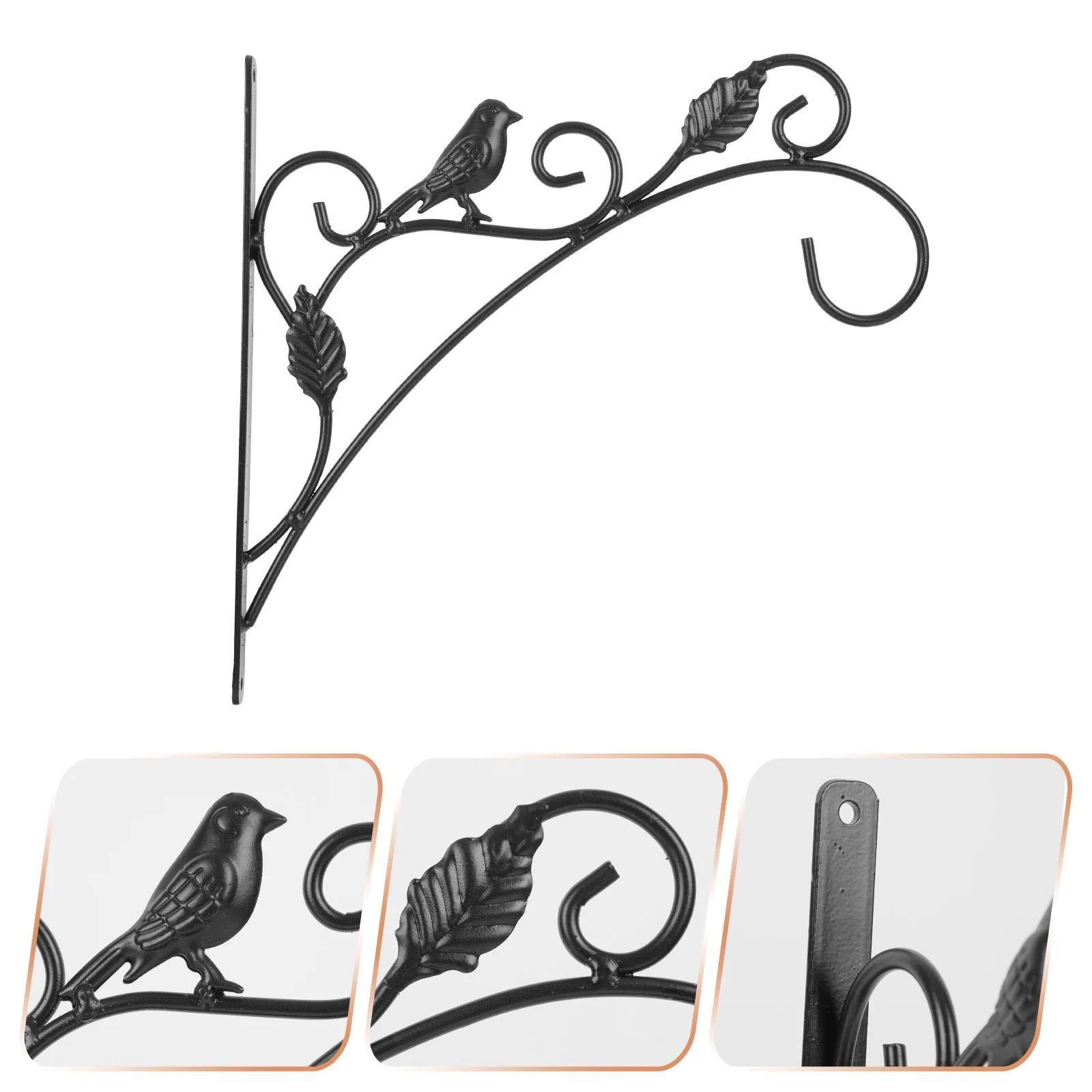 1 قطعة اناء للزهور الحديد دعامة تعليق للشرفة شماعات الزخرفية حديقة الديكور حامل النبات في الهواء الطلق خمر حمالة تعليق جدارية