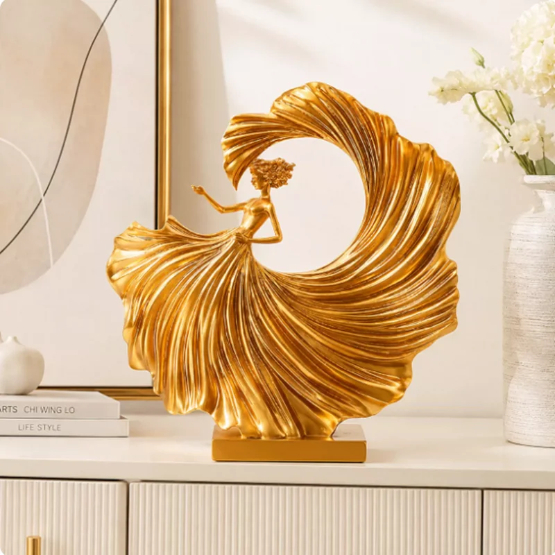 Nordic Plump Beauty Female Figurines Sculpture Ornaments Home Living Room Desk Fat Girl Statue Resin Decoration Accessories