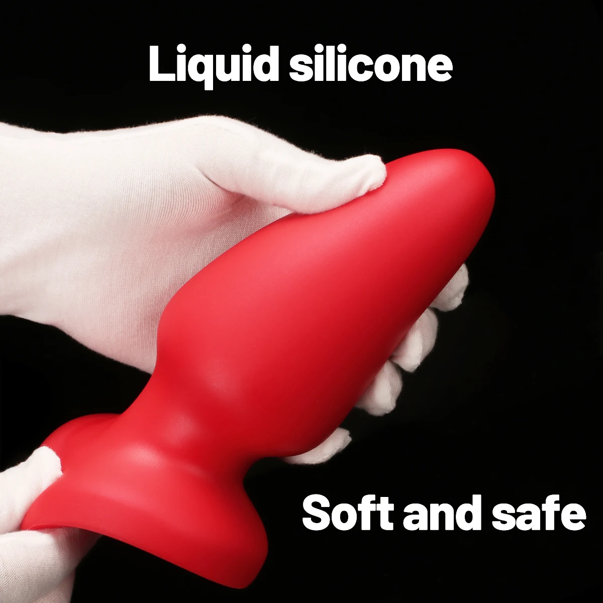 Liquid Silicone Anal Plug Various Sizes Huge Pointed Tip Buttplug Soft Adult Sex Toy Female/Male Masturbation Prostate Massager view 6