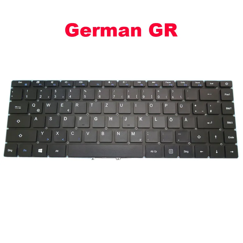 

Клавиатура для ноутбука Fusion5 LapBook T90B+ Pro 128 ГБ черная без рамки German GR