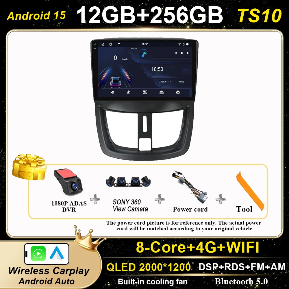 Auto Android GPS Navigatie Voor Peugeot 207 CC 207CC 2006 2007 2008 2009-2015 Auto Radio Stereo Multimidia Speler 4G Carplay 2DIN