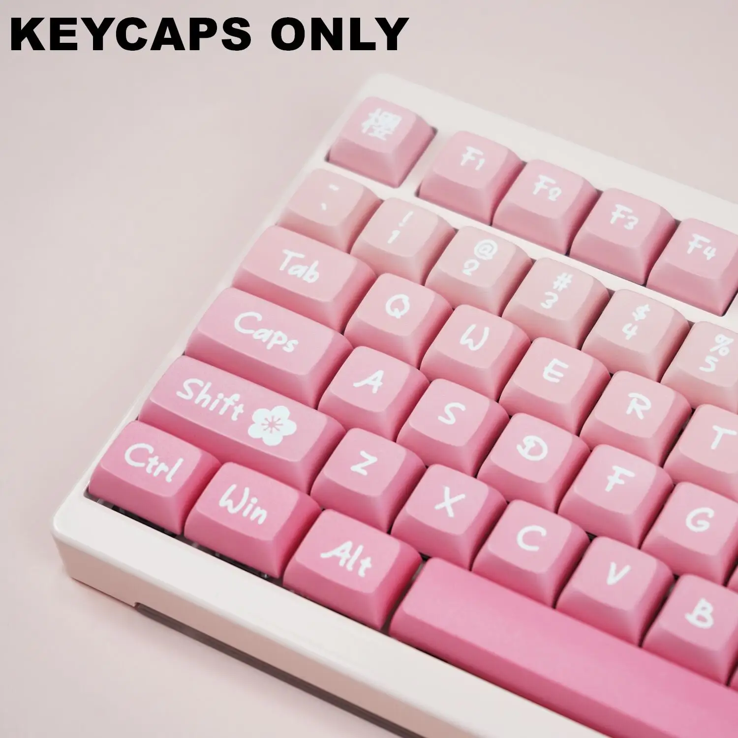 131 tasti Sakura PBT XDA Keycaps Set di copritasti in stile giapponese sublimato per Mx Cherry Gateron Switch Kit tastiera meccanica