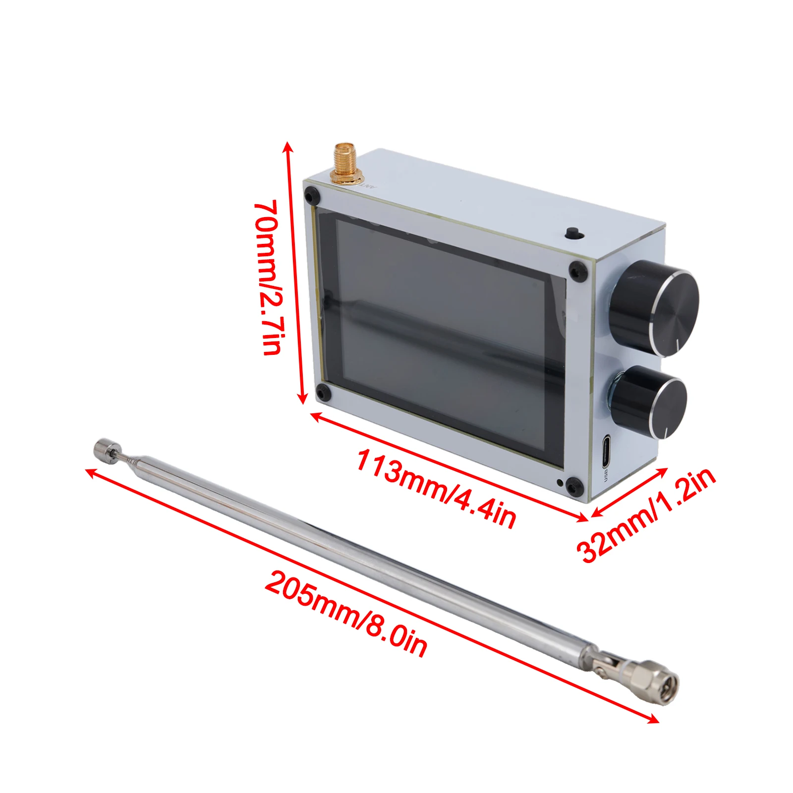 

1.10D 50kHz-2GHz Receiver HAM For DSP Receiver Radio For SMA Female Antenna Socket Signal Receiving Accessories