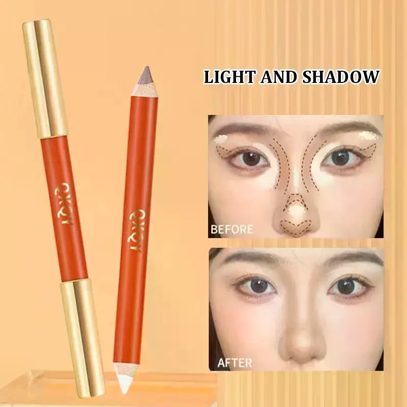Three Dimensional Fine Double Head Contour Pen Lighten Tear Hole Natural Nose Shadow Highlighter