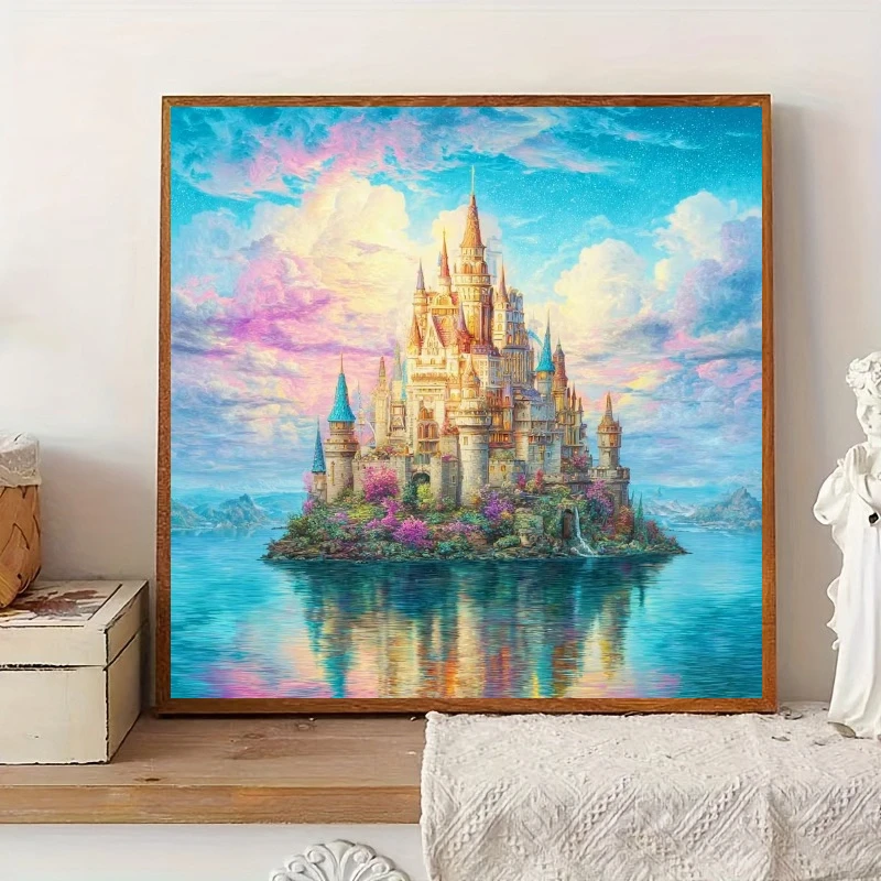 

500/1024PCS Jigsaw Puzzles Fantasy Island Castle Puzzle Modern Home Decor Family Leisure Interactive Gift Birthday Gifts