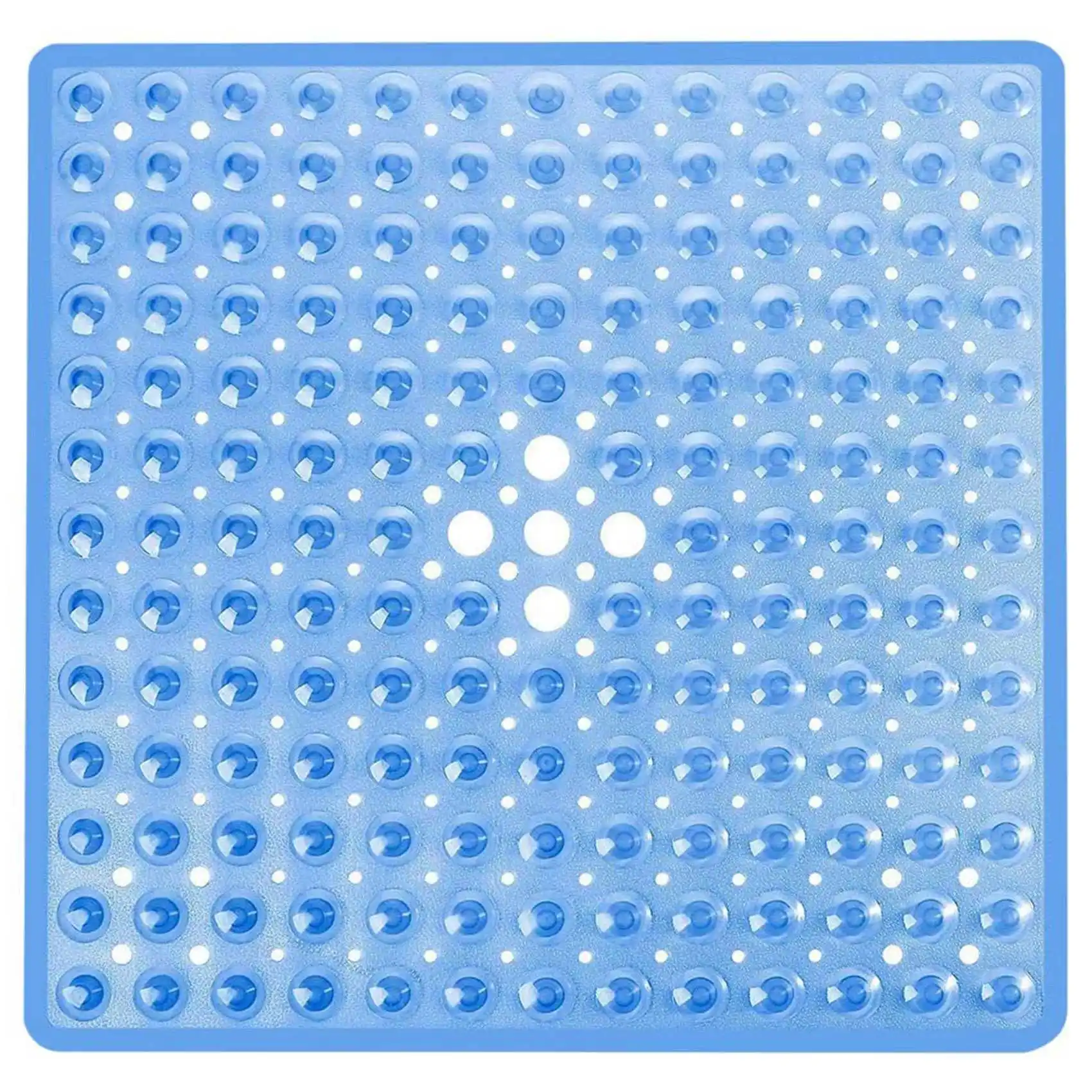 Square Shower Mats, 53 x 53 cm, Non-Slip Bath Mats, Anti-Mould Bath Mats with Suction Cup, Safety Bathroom