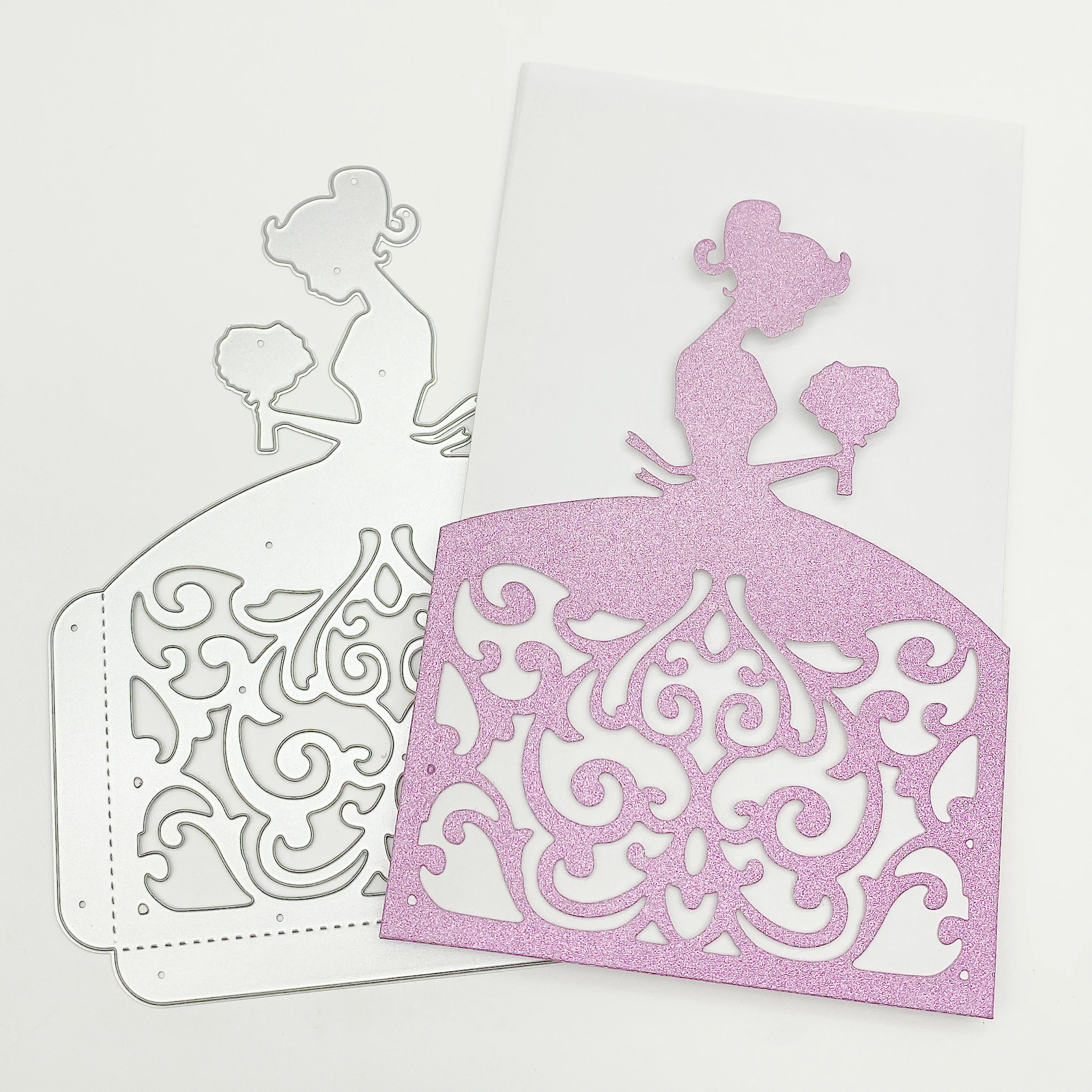 Girl Bride Metal Cutting Dies Template Stencils For Wedding Invitation Card Making Scrapbooking DIY Paper Craft Gift