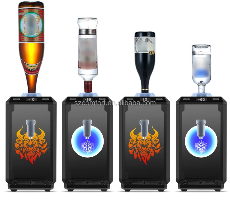 Latest Luxury Shot Bottle Champagne Chiller Beer Cava Electric Cold Wine Dispenser Single Bottle Liquor Beverage Cooling Machine