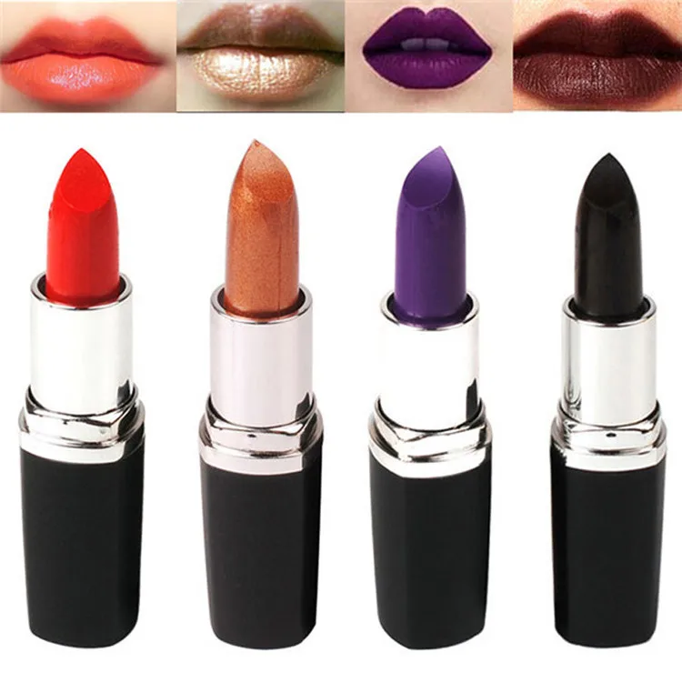 High Quality Brand Maquiagem Matt Batom Blue Dark Color Lipstick  Long Lasting Lip Gloss Matte Lipstick Waterproof Dp006#