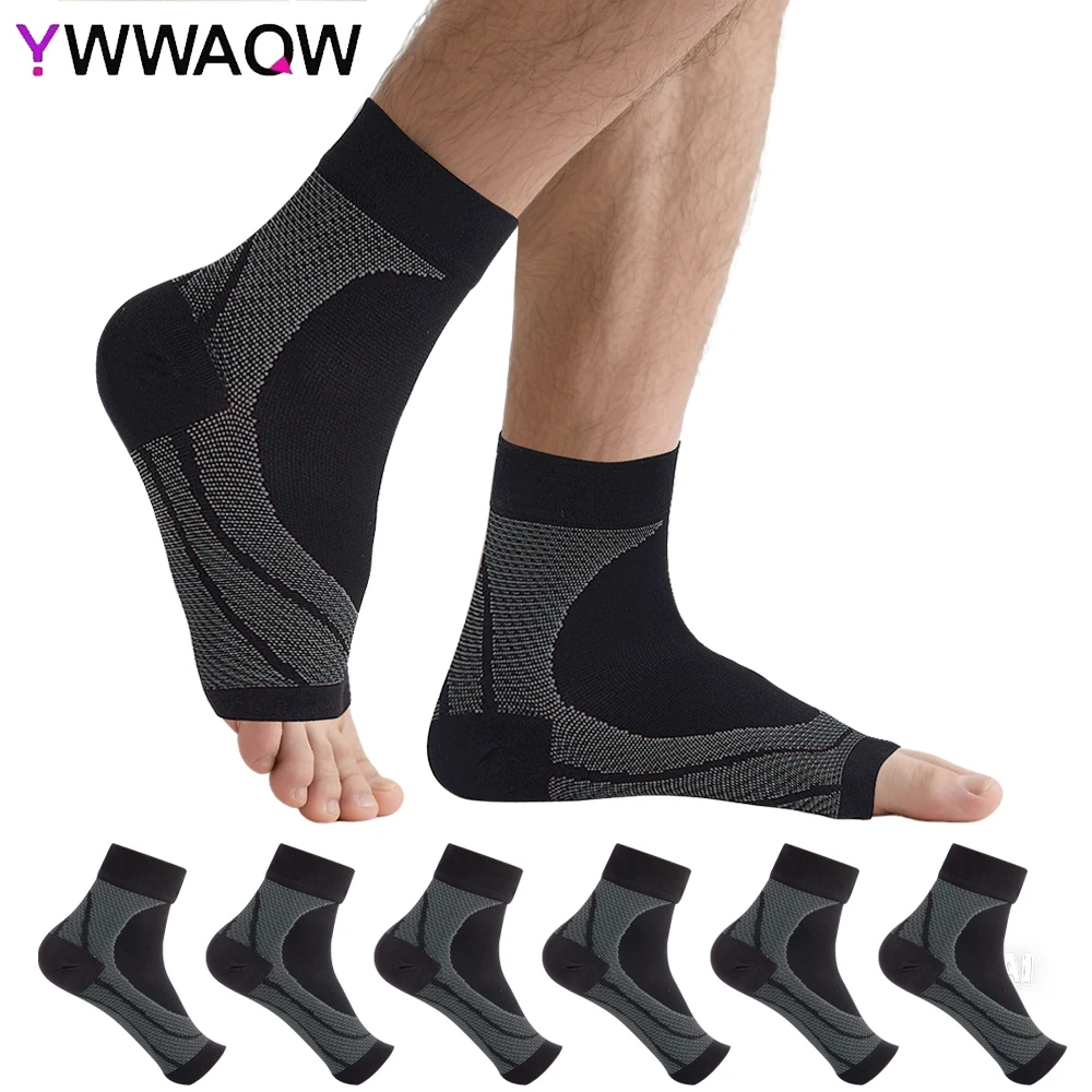 

1Pair Ankle Compression Sleeves Plantar Fasciitis Sock with Foot Arch Support for Women Men Relieves Foot Heel Pain
